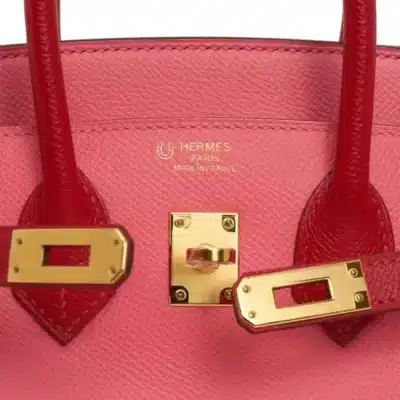 Hermès HSS Birkin 25 Rose Azalee Rouge Casaque Epsom logo1