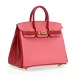 Hermès HSS Birkin 25 Rose Azalee and Rouge Casaque Epsom Gold Hardware