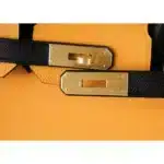 Hermès HSS Birkin 30 Bi-Color Jaune and Black Epsom Brushed Gold Hardware