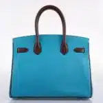 Hermès HSS Birkin 30 Bleu Aztec and Havane Chevre Palladium Hardware