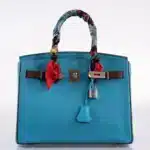 Hermès HSS Birkin 30 Bleu Aztec and Havane Chevre Palladium Hardware