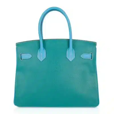 Hermès HSS Birkin 30 Blue Aztec and Paon Chevre Palladium Hardware