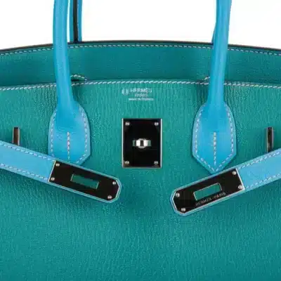 Hermès HSS Birkin 30 Blue Aztec Paon Chevre logo1