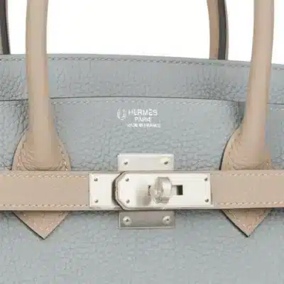 Hermès HSS Birkin 30 Gris Mouette Gris Tourterelle Clemence logo1