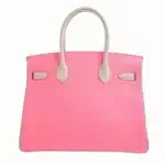 Hermès HSS Birkin 30 Pink and Beige Vaux Epsom Palladium Hardware