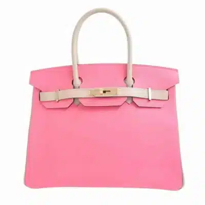 Hermès HSS Birkin 30 Pink and Beige Vaux Epsom Palladium Hardware