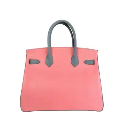 Hermès HSS Birkin 30 Pink Rose Confetti Blue Glacier Togo back1