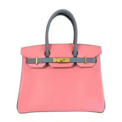 Hermès HSS Birkin 30 Pink/Rose Confetti/Blue Glacier Togo Gold Hardware