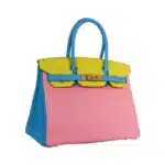 Hermès HSS Birkin 30 Tri-Color Rose Sakura/Anemone/Bamboo Chevre Gold Hardware