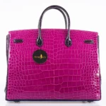 Hermès HSS 2012 Birkin 30 Rose Scheherazade/Royal Blue/Violet Shiny Porosus Crocodile Palladium Hardware Quality Rep