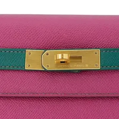 Hermès HSS Kelly 28 Sellier Rose Purple And Malachite Epsom Gold Hardware