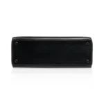 Hermès HSS Limited Edition Kelly 32 Black Box Calfskin Black Enamel Hardware