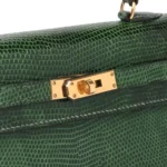 Hermès HSS Vintage kelly 15 Sellier Green Niloticus Lizard Convertible Constance Belt Gold Hardware