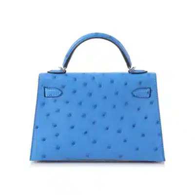 Hermès Mini Kelly 20 Bleu Bleuet Ostrich Palladium Hardware Lushentic reviews