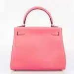 Hermès Kelly 25 Retourne Rose Azalee Swift Palladium Hardware