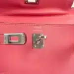 Hermès Kelly 25 Retourne Rose Azalee Swift Palladium Hardware