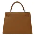 Hermès HSS Kelly 28 Brown Box Calfskin Palladium Hardware Handmade replica bags