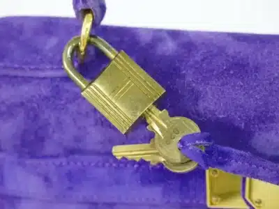 Hermès HSS Kelly 28 Purple Velvet Gold Hardware