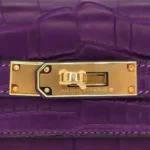 Hermès Kelly 28 Retourne Amethyst Matte Alligator Mississippiensis Gold Hardware