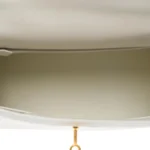 Hermès Kelly 28 HSS Sellier Beige/White Canvas & Epsom Gold Hardware