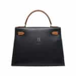 Hermès Kelly 28 Sellier Black Fjord Gold Hardware Lushentic Grade Bags