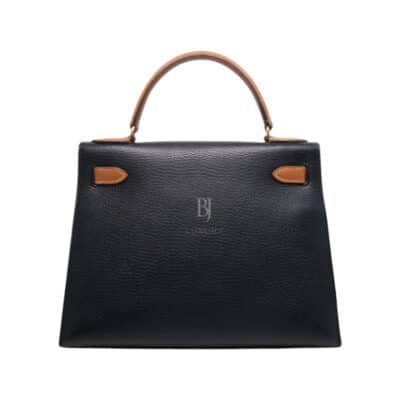 Hermès Kelly 28 Sellier Black Fjord Gold Hardware Lushentic Grade Bags