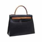 Hermès Kelly 28 Sellier Black Fjord Gold Hardware Lushentic Grade Bags