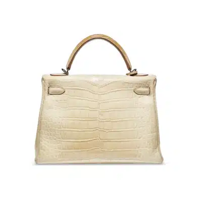 Hermès Kelly 32 Retourné Beton Matte Alligator Mississippiensis Palladium Hardware