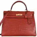 Hermès Kelly 35 Rouge H Matte Alligator Mississippiensis Gold Hardware