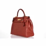 Hermès Kelly 35 Rouge H Matte Alligator Mississippiensis Gold Hardware