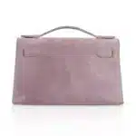 Hermès Kelly Pochette Lilac Doblis Suede Palladium Hardware