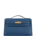 Hermès Kelly Pochette Navy Swift Gold Hardware