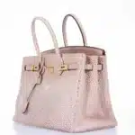 Hermès Limited Edition Birkin 35 Dalmatian Pink & White Buffalo Gold Hardware