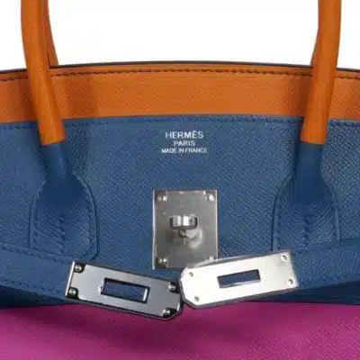 Hermès Limited Edition Birkin 35 Sellier Sunset Rainbow Epsom logo1