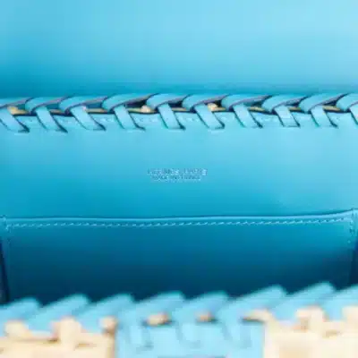 Hermes Limited Edition Mini Kelly 20 Picnic Bleu Du Nord Swift & Osier logo1