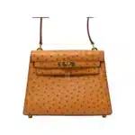 Hermès Mini Kelly 20 Cognac Ostrich Gold Hardware