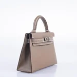 Hermès Mini Kelly 20 Etoupe Madame Palladium Hardware Lushentic Bags