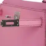 Hermès Mini Kelly 20 II Sellier 5P Bubblegum Pink Epsom Palladium Hardware Quality Rep