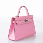 Hermès Mini Kelly 20 II Sellier 5P Bubblegum Pink Epsom Palladium Hardware Quality Rep