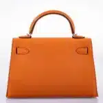 Hermès Mini Kelly 20 II Sellier Orange Verso Gold Chevre Palladium Hardware