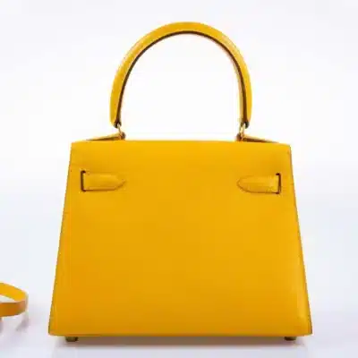 Hermès Mini Kelly 20 Sellier Jaune Courchevel Gold Hardware Lushentic Replica