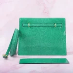 Hermès Mini Kelly II Danse Menthe Niloticus Lizard Gold Hardware