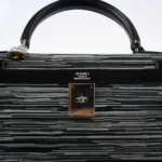 Hermès Rare Collectible 2000 Kelly 28 Sellier Black Box Calf & Vibrato Palladium Hardware