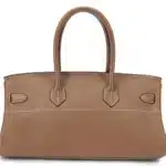 Hermès Rare Collectible 2005 Birkin 42 “Shoulder Birkin" Etoupe Clemence JPG Shoulder Palladium Hardware