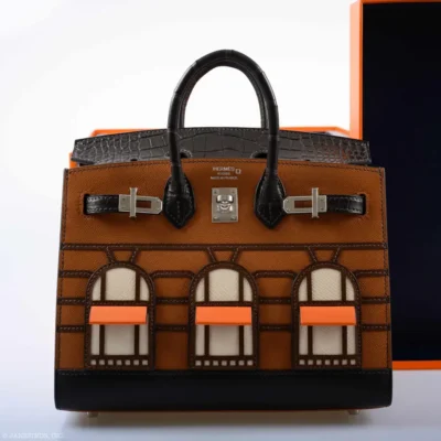 Hermès HSS Rare Collectible Birkin 20 Sellier Gold Madame And Ebene Matte Alligator Missipensis Day Faubourg Palladium Hardware Replica Quality