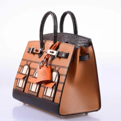 Hermès HSS Rare Collectible Birkin 20 Sellier Gold Madame And Ebene Matte Alligator Missipensis Day Faubourg Palladium Hardware Replica Quality