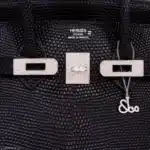 Hermès Rare Collectible Birkin 25 Black Salvator Lizard Jacob & Co. Diamond Encrusted 18k White Gold Hardware replica bags