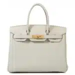 Hermès Rare Collectible Birkin 30 Beton Togo & Canvas 3 In 1 Handbag Gold Hardware