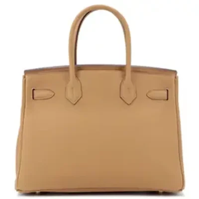 Hermès Rare Collectible Birkin 30 Retourne Biscuit Togo, Toile H, & Swift 3 In 1 Handbag Gold Hardware