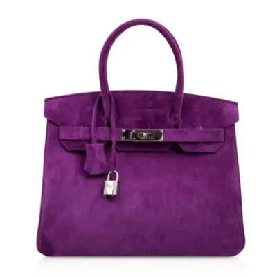 Hermès Rare Collectible Birkin 30 Violet Doblis Palladium Hardware